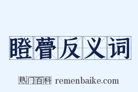 瞪瞢反义词是什么意思的图片